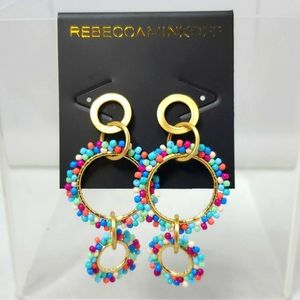 Rebecca minkoff multi beaded dangle earrings